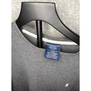 Photo of Polo Ralph Lauren Mens M Gray Waffle Thermal Sleep Shirt