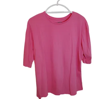 Photo of BFA Classics Bubblegum Pink Short Sleeve Knit Top Women’s XL Estate Cotton Blend