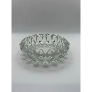 Photo of Vintage Clear Cut Crystal Decor & Candle Holder Lot (3 Pieces)