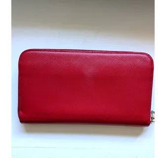 Photo of Prada Saffiano Leather Fiocco Zip-Around Wallet