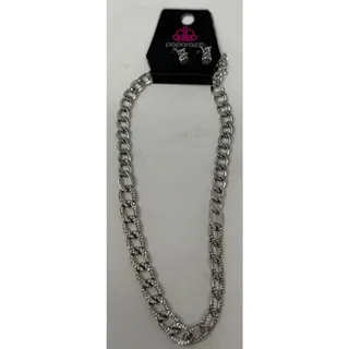 Photo of Paparazzi Fiercely independent White Choker Silver & Earrings