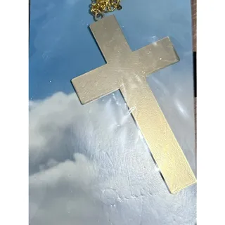 Photo of Halloween Spirit Gold Toned Cross Necklace For Nun Monk Priest 4 Inches