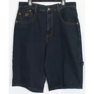 Photo of Vintage Makaveli Branded Denim Shorts Deadstock Mens 36 Baggy Y2K Jorts Tupac