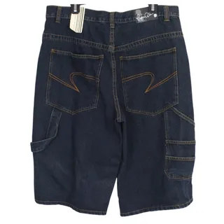 Photo of Vintage Makaveli Branded Denim Shorts Deadstock Mens 36 Baggy Y2K Jorts Tupac