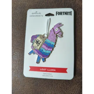 Photo of 2021 Hallmark Fortnite Loot Llama Flat Metal Enameled Christmas Ornament **New**