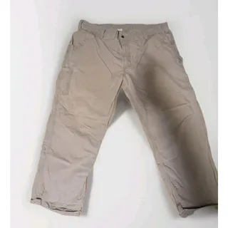 Photo of Carhartt * Stained * Work Pants B151 Mens 46x30 Beige Canvas Stains Grunge