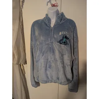 Photo of Disney Women's Stitch Fleece Jogger Lounge Top - Soft Cozy Fuzzy Medium