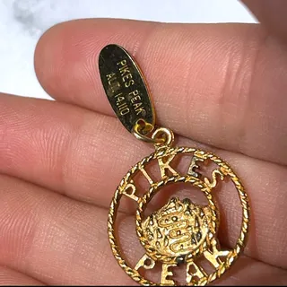 Photo of Vintage Pikes Peak Colorado Souvenir Charm Pendant 14,110 Ft Sterling Tag
