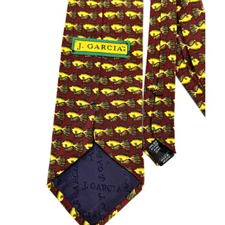 Photo of Jerry Garcia Grateful Dead 100% Hand Sewn Silk Tie Fishy Fishy