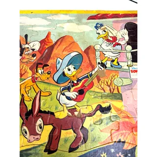 Photo of 1960s Jaymar Walt Disney Productions 43 Piece Puzzle Donald Goofy Mickey Daisy 