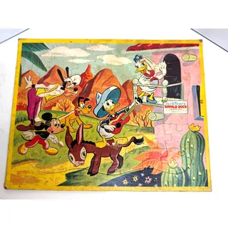 Photo of 1960s Jaymar Walt Disney Productions 43 Piece Puzzle Donald Goofy Mickey Daisy 