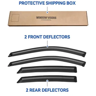 Photo of Tape-on Window Visors Sun Rain Guards Vent Shade for 2014-2020 Chevrolet Impala