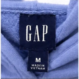 Photo of Gap Hoodie Mens M Navy Blue Tonal Arc Logo Oversized Pullover Faded Cotton Blend