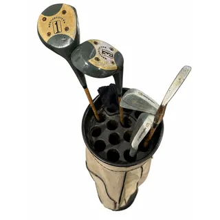 Photo of Vintage Northwestern Golf Club Set with Bag — Woods & Irons