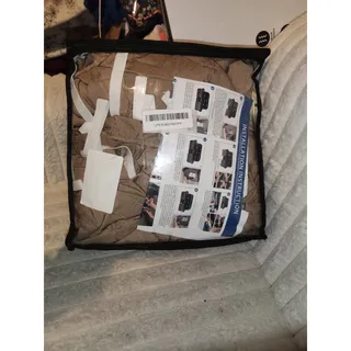 Photo of Ulticor 8-Piece Stretch Jacquard Loveseat Recliner Cover with Console  Sand