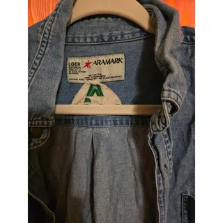 Photo of Vintage Aramark Paramount Coal Deep Mine 26 Embroidered Denim Work Shirt