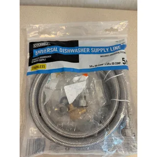 Photo of Everbilt Universal Stainless Steel Dishwasher Supply Line 5 ft 3/8 in COMP