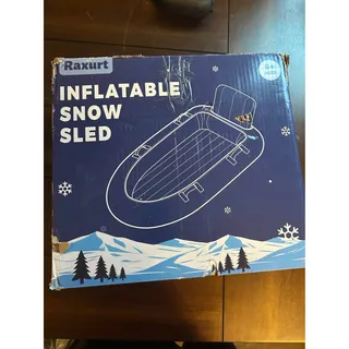Photo of Raxurt Inflatable Snow Sled for Kids Winter Snow Tube Toboggan Sledding Toy New