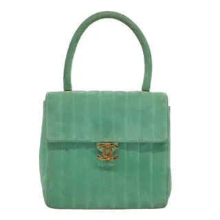 Photo of Chanel Suede Handbag Green