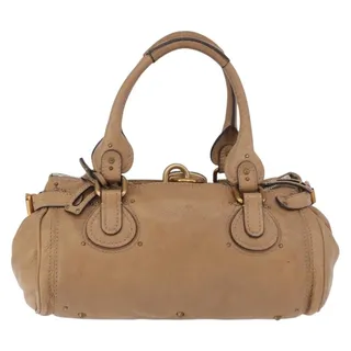 Photo of Chloe Leather Paddington Handbag Beige