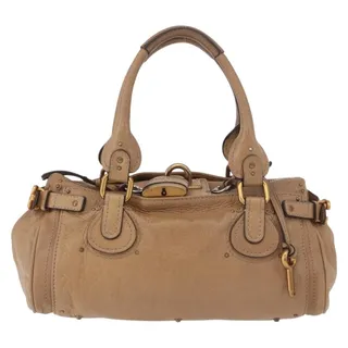 Photo of Chloe Leather Paddington Handbag Beige