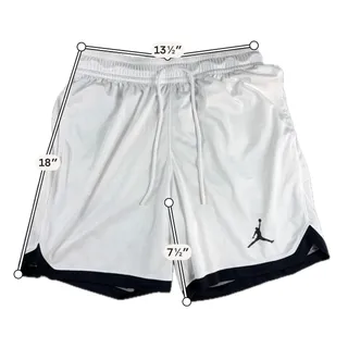 Photo of Nike Jordan Dri-FIT Mesh Basketball Shorts Men Small White Black Jumpman