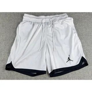 Photo of Nike Jordan Dri-FIT Mesh Basketball Shorts Men Small White Black Jumpman