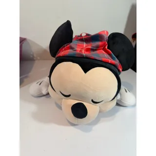 Photo of Disney Flannel Cuddleez Plush Mickey Mouse in Plaid PJ's 24" Holiday Valentines