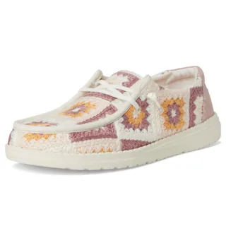 Photo of Hey Dude Wendy Cottage Crochet Flower Women’s Shoes Loafer Pink Size 11 Slip On
