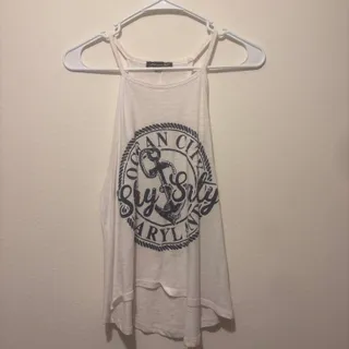Photo of White tank top stay salty