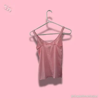 Photo of Pink floral lace tank top