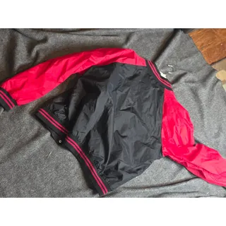 Photo of Vintage Russell Athletic Varsity Bomber Jacket XL Black Red Flannel Lined USA