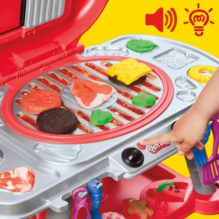 Photo of Play-Doh Sizzlin' Grill Playset with Lights & Sounds, 17 Accessories, BBQ Toys