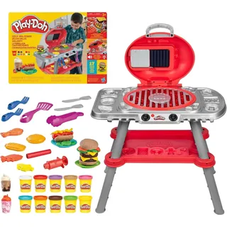 Photo of Play-Doh Sizzlin' Grill Playset with Lights & Sounds, 17 Accessories, BBQ Toys