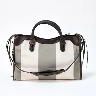 Photo of Balenciaga City Handbag Brown Beige Matte Gold