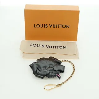 Photo of Louis Vuitton Epi Dog Card Holder Case Black