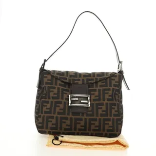 Photo of Fendi Zucca Mamma Baguette Shoulder Bag Black