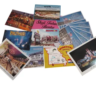 Photo of Branson, Missouri Vintage Postcard Lot - 15 Ephemera Souvenirs (9 Unique Scenes)
