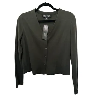 Photo of LINDA ALLARD ELLEN TRACY 100%wool V-neck cardigan with button closures Size 10