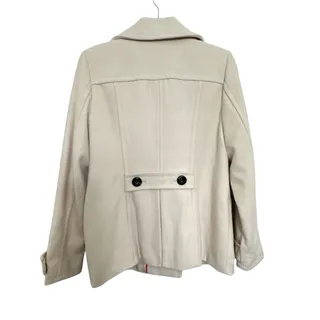 Photo of St. John's Bay Coat Women's Cream White Wool Pea Coat Sz M