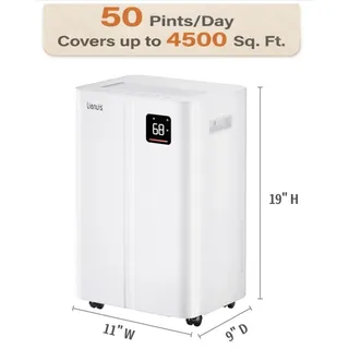 Photo of 50 Pint Dehumidifier 4500 Sq Ft Auto Humidity Continuous Drain Open Box