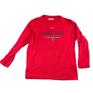 Photo of Texas Tech Red Raiders Under Armour Football Long Sleeve Shirt 3XL Red NCAA