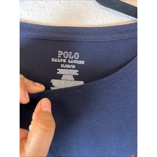 Photo of Polo by Ralph Lauren Navy Tee with Orange Polo Beach Graphic men size xl