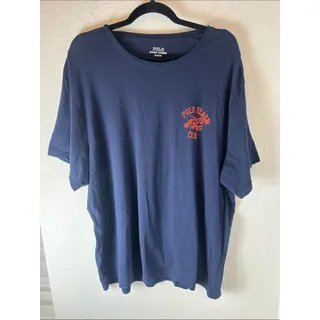 Photo of Polo by Ralph Lauren Navy Tee with Orange Polo Beach Graphic men size xl