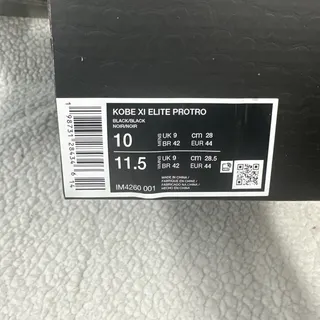 Photo of Size 10 - Nike Kobe 11 Elite Protro 2026 Low Fade To Black