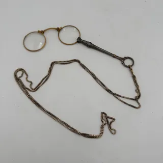 Photo of Antique Lorgnette Fold Out Spectacles Opera Glasses Silver