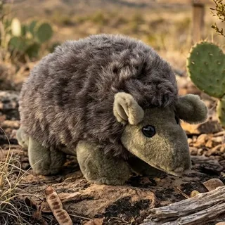 Photo of The Toy Works 15" Gray Texas Armadillo Plush Furry Soft Stuffed Animal
