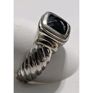 Photo of Black Stone Sterling Silver 925 Ring Size 8