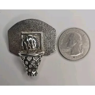 Photo of Silver 925 Basketball Brooch Pin
