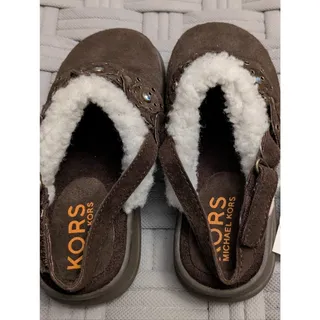 Photo of Michael Kors faux-Sherpa Lined Mules Kids Size 11 NWT